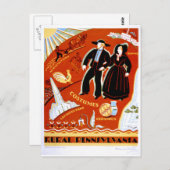 ヴィンテージペンシルバニアのポスター ポストカード (正面/裏面)