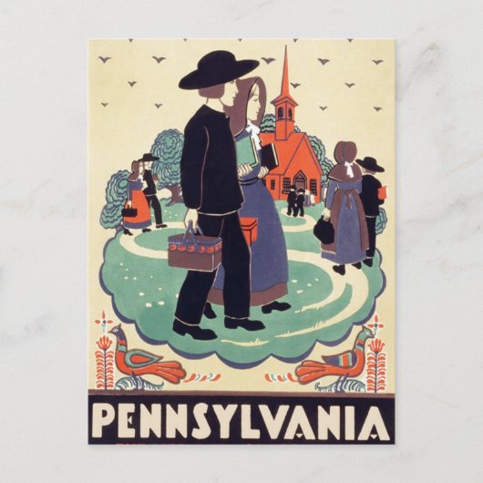 ヴィンテージペンシルバニアスクールハウス ポストカード (正面)