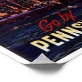 ヴィンテージペンシルバニア鉄道ニューヨーク ポスター (角)