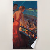 ヴィンテージペンシルバニア鉄道旅行 ビーチタオル (正面)