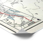 ヴィンテージペンシルバニア鉄道路線地図 ポスター (角)