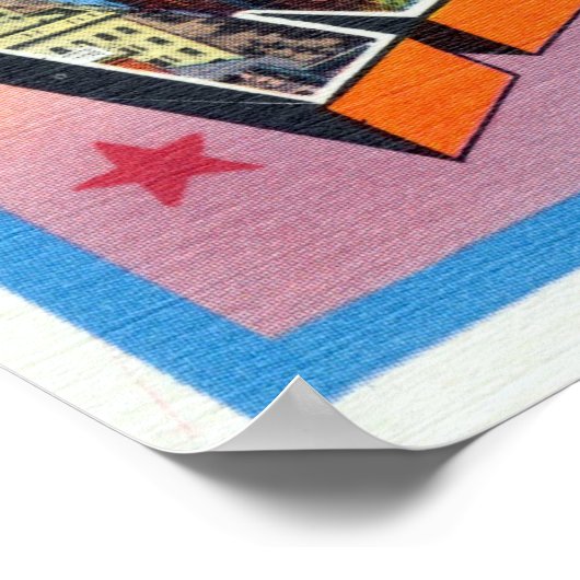 ヴィンテージペンシルバ読ニア旅行からの挨拶 ポスター (角)