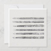 ヴィンテージペンズ新聞アートイラストレーション カード (裏面)