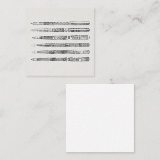 ヴィンテージペンズ新聞芸術イラストレーション ノートカード (正面/裏面)