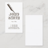 ヴィンテージペンタイポグラフィフリーランス・ライター 名刺 (正面/裏面)