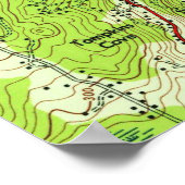 ヴィンテージペークスキルニューヨークの地図（1947年） ポスター (角)