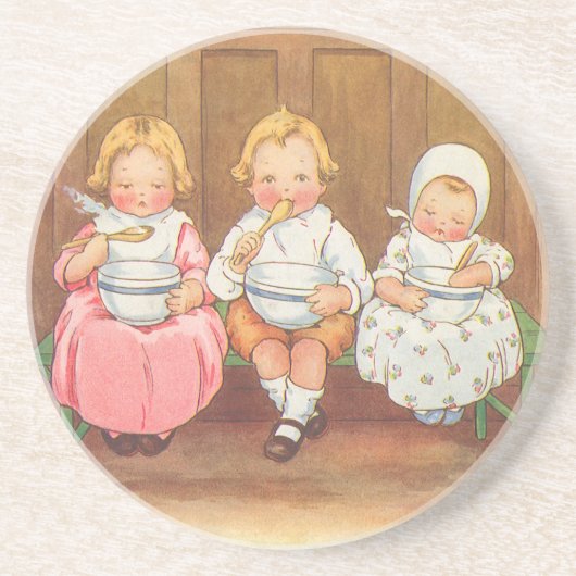 ヴィンテージペースポーリッジホットチルドレン子供部屋韻 コースター (正面)