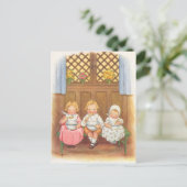 ヴィンテージペースポーリッジホットチルドレン子供部屋韻 ポストカード (スタンド正面)