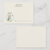 ヴィンテージペーターラビットアドバイス男の赤ちゃん アドバイスカード (正面/裏面)