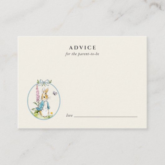 ヴィンテージペーターラビットアドバイス男の赤ちゃん アドバイスカード (正面)