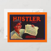 ヴィンテージペーパーボーイハスラーCAフルーツクレートポストカード ポストカード (正面/裏面)