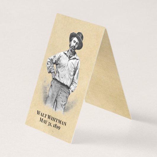 ヴィンテージホイットマン写真折り畳みジュエリー表示カード (裏面)