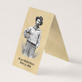 ヴィンテージホイットマン写真折り畳みジュエリー表示カード