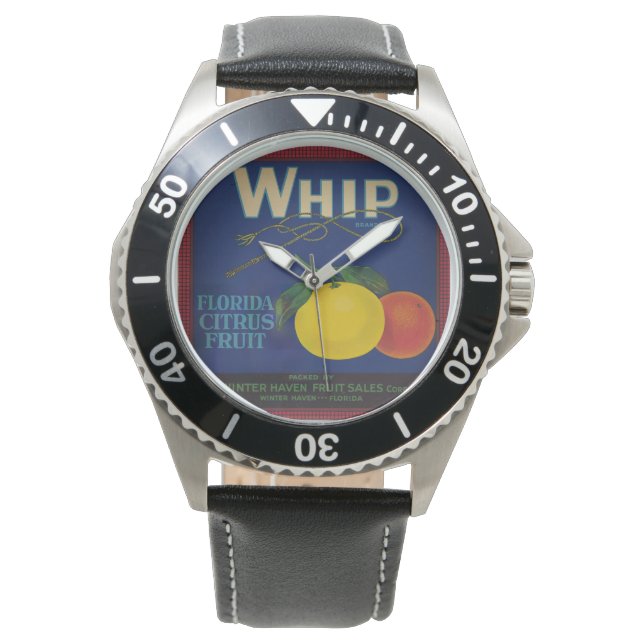 ヴィンテージホイップシトラスフルーツラベル 腕時計 (正面)