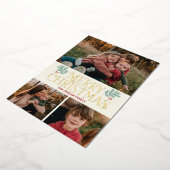 ヴィンテージホイルカスタムメリークリスマスフォトカード 箔シーズンカード (回転した状態)