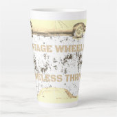 ヴィンテージホイール、タイムレススリル – レトロ車&モーター カフェラテマグ (正面)