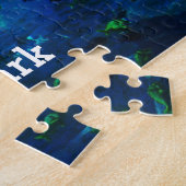 ヴィンテージホエールシャークブルー海ジグソーパズル ジグソーパズル (側面)