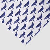 ヴィンテージホエールシルエットスケッチブルー 薄葉紙 (詳細)