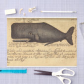 ヴィンテージホエールスクリプトEphemera Decompage 航海の 薄葉紙 (クラフト)