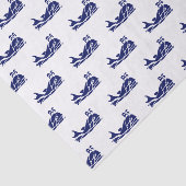 ヴィンテージホエールスパウトスケッチブルーホワイト 薄葉紙 (詳細)