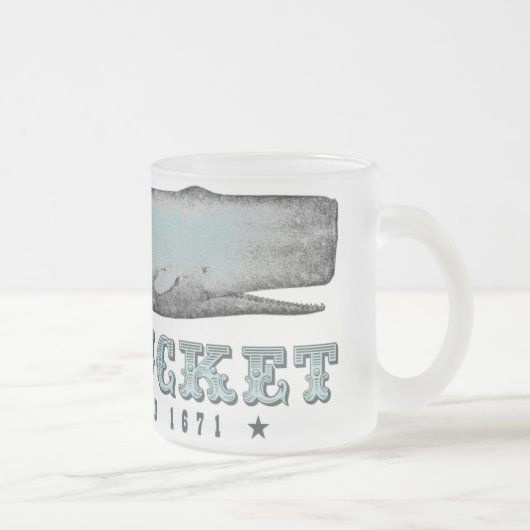 ヴィンテージホエールナンタケットマサチューセッツ州MA Inc 1671 フロストグラスマグカップ (右)