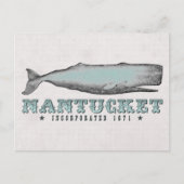 ヴィンテージホエールナンタケットマサチューセッツ株式会社1671 ポストカード (正面)