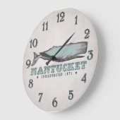 ヴィンテージホエールナンタケットマサチューセッツ株式会社1671 ラージ壁時計 (傾斜)