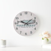 ヴィンテージホエールナンタケットマサチューセッツ株式会社1671 ラージ壁時計 (ホーム)