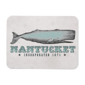 ヴィンテージホエールナンタケットマサチューセッツ株式会社1671 MA マグネット (横)