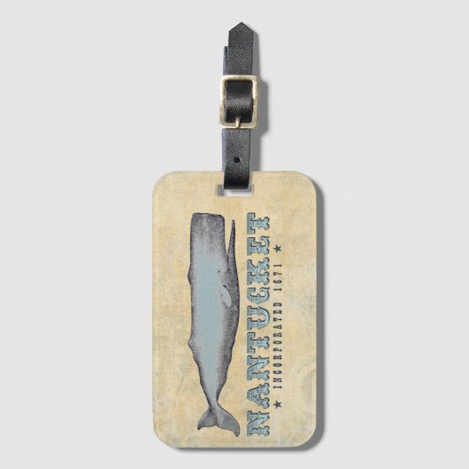 ヴィンテージホエールナンタケットMA株式会社1671 ラゲッジタグ (正面縦)