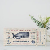 ヴィンテージホエールベイビーシャワーチケット招待状 招待状 (スタンド正面)