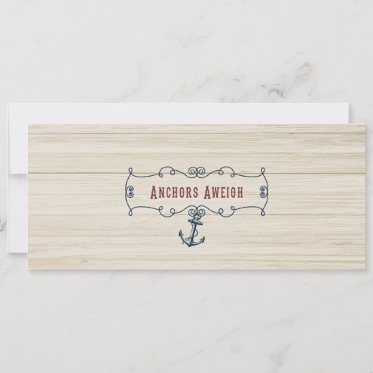 ヴィンテージホエールベイビーシャワーチケット招待状 招待状 (裏面)