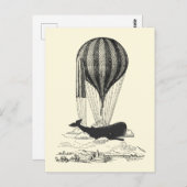 ヴィンテージホエール恋人デザイン ポストカード (正面/裏面)