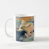 ヴィンテージホッキョクグマ、野生北極動物 コーヒーマグカップ (左)