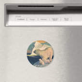 ヴィンテージホッキョクグマ、野生北極動物 マグネット (インサイチュ (食洗機))