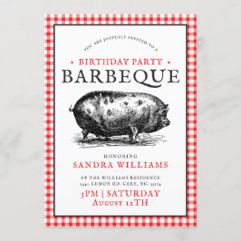 ヴィンテージホッグピクニックスタイル|誕生日バーベキュー 招待状