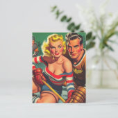 ヴィンテージホッケーガール ポストカード (スタンド正面)