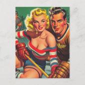 ヴィンテージホッケーガール ポストカード (正面)