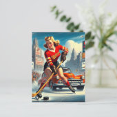 ヴィンテージホッケーガール ポストカード (スタンド正面)