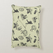 ヴィンテージホッケーパターン アクセントクッション (裏面(縦))