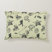 ヴィンテージホッケーパターン アクセントクッション (裏面)