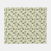 ヴィンテージホッケーパターン フリースブランケット (正面(横))