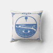 ヴィンテージホットエアバルーンパリアールヌーボー枕 クッション (裏面)