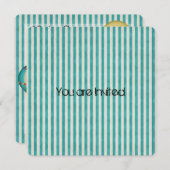 ヴィンテージホットエアバルーン赤ちゃんシャワー 招待状 (正面/裏面)