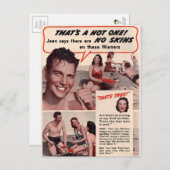 ヴィンテージホットドッグ広告はがき ポストカード (正面/裏面)