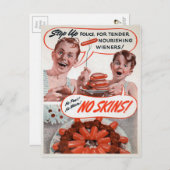 ヴィンテージホットドッグ広告はがき ポストカード (正面/裏面)