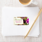 ヴィンテージホットピンクスイートピー結婚フラワーラベル ラベル (インサイチュ)