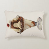 ヴィンテージホットファッジアイスクリームサンデデザート アクセントクッション (正面)