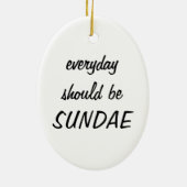 ヴィンテージホットファッジアイスクリームサンデデザート セラミックオーナメント (裏面)