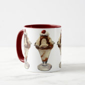 ヴィンテージホットファッジアイスクリームサンデデザート マグカップ (正面左)